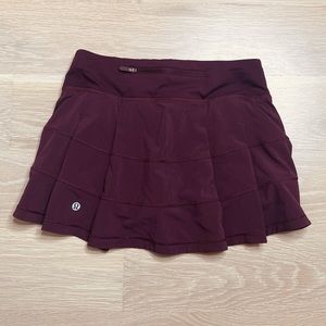 LULULEMON Pace Rival Skirt Maroon size 2